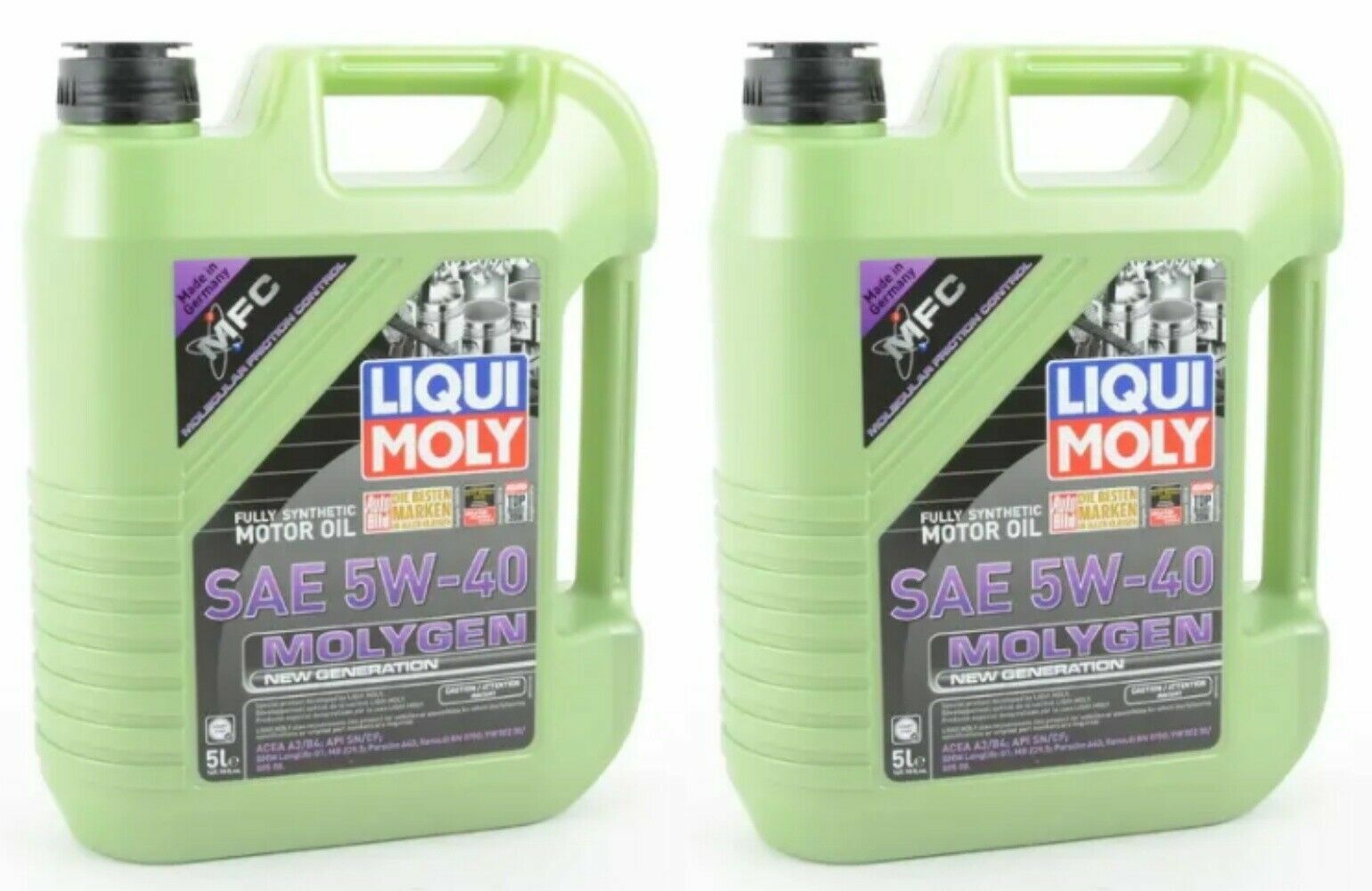 Liqui Moly MOLYGEN New Generation 5W-40 For VW BMW Porsche Audi 10 Liters