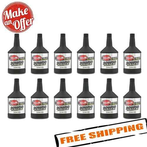 Red Line Oil 42504 20W50 Motorcycle Oil – Set of 12