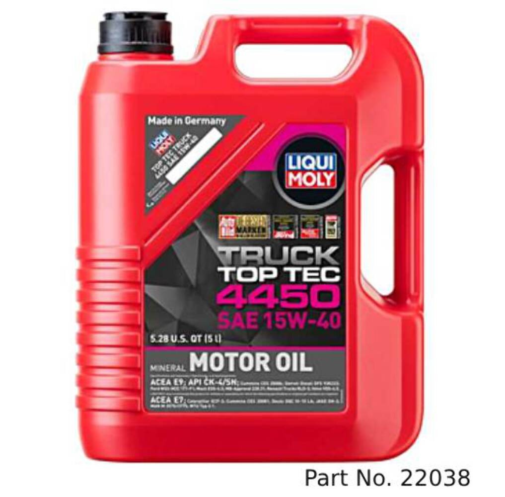 Liqui Moly Heavy-Duty Motor Oil Top Tec Truck 4450 SAE 15W-40 5Lt/5.28Qt
