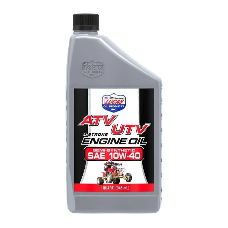 Lucas Oil 10720 Semi-Synthetic SAE 10W-40 ATV/UTV Engine Oil, 6 Quart