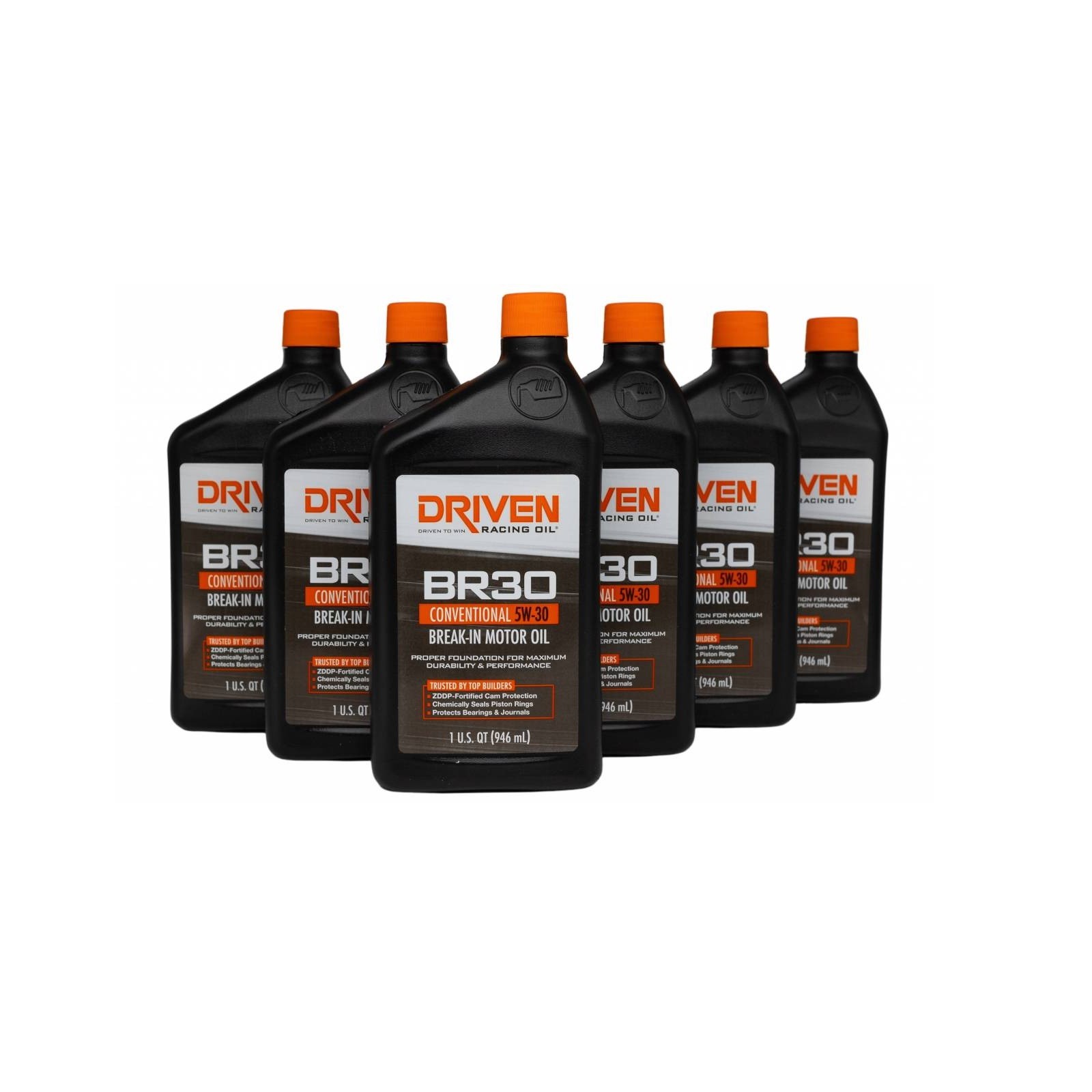 Driven Racing Oil BR30 5W-30 Conventional Break-In Motor Oil 1 Quart Pack of 6