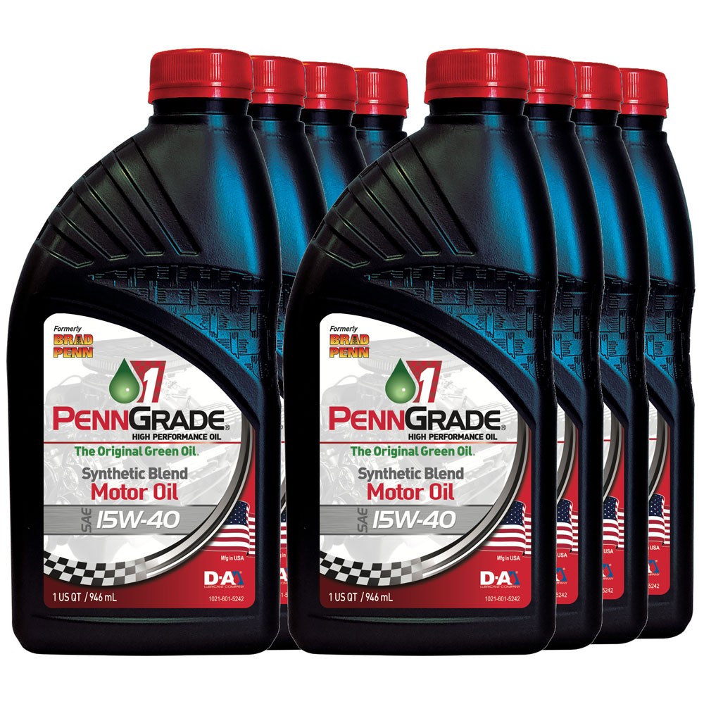 Brad Penn / PennGrade 1, 71586, Semi-Synthetic HP Engine Oil, 15W40, 8 Quarts