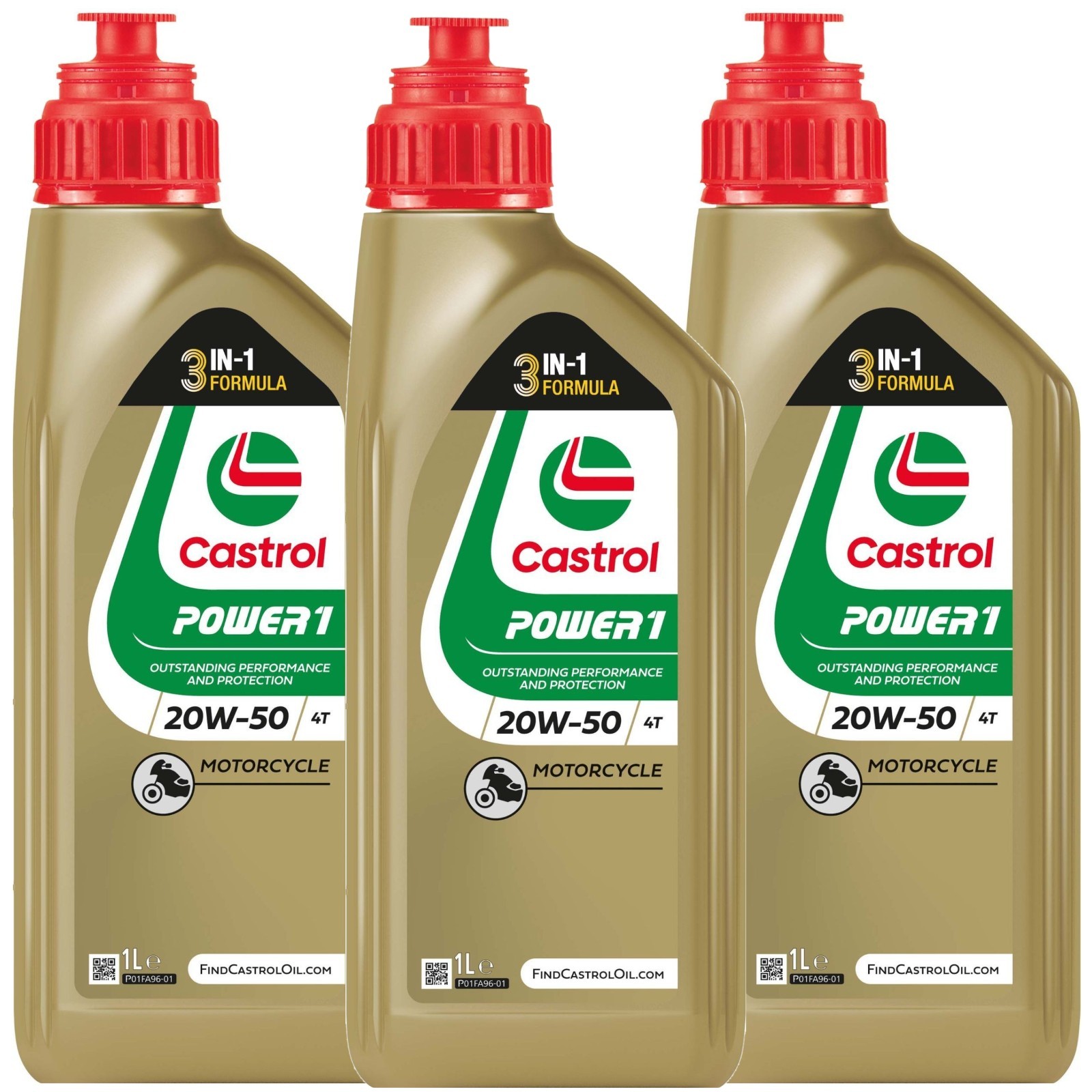 3LT CASTROL POWER MINERAL ENGINE OIL 1 4T 20W50 RELEASE FORMULA MOTORCYCLE CUSTOM