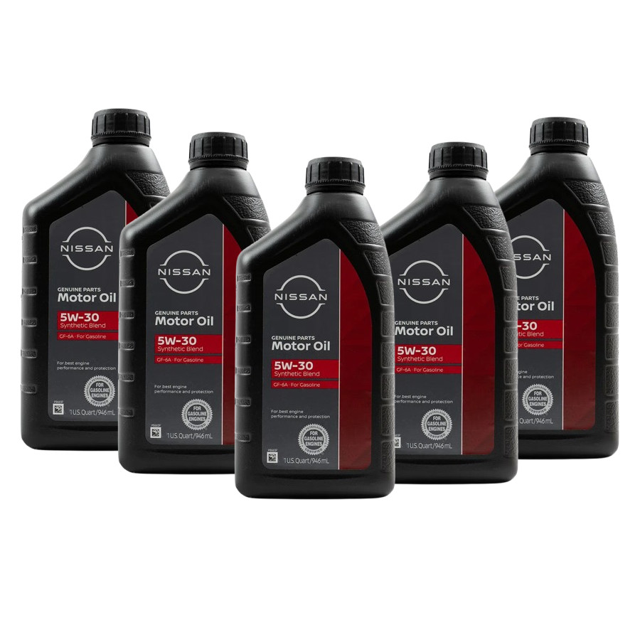 GENUINE OEM Nissan 5W-30 Oil Change Kit 5-Quart W/ 15208-65F0E Filter and Washer