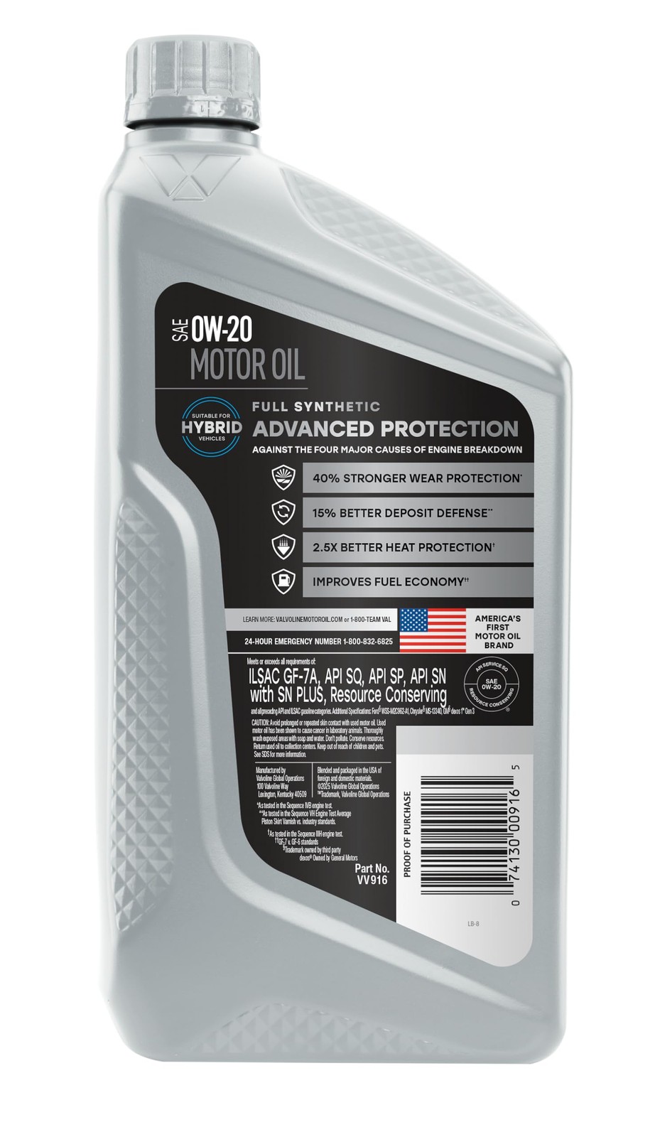 Advanced Full Synthetic Sae 0w-20 Motor Oil 1 Qt