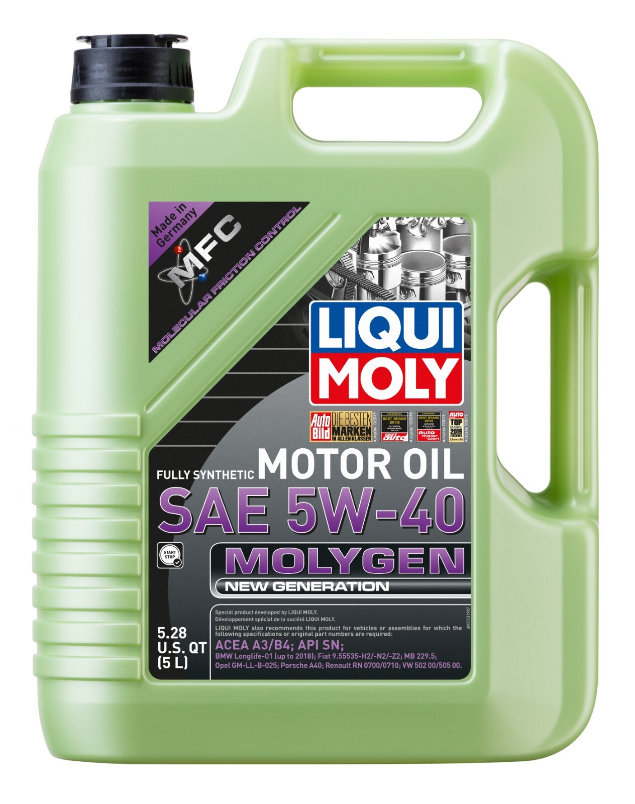 Liqui Moly Molygen Motor Oil 5W40 Full Synthetic 5L