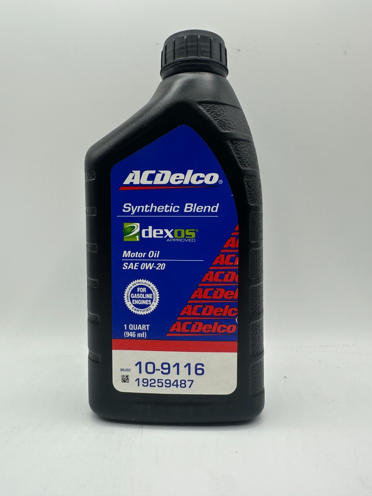 AC Delco Synthetic Blend Motor Oil SAE 0W-20 dexos approved 10-9116 Case Of 6