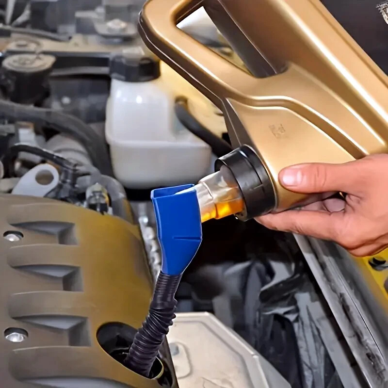 Flexible Snap Funnel Adapter Multi-Purpose Spill Free Oil, Gas, Coolant Draining