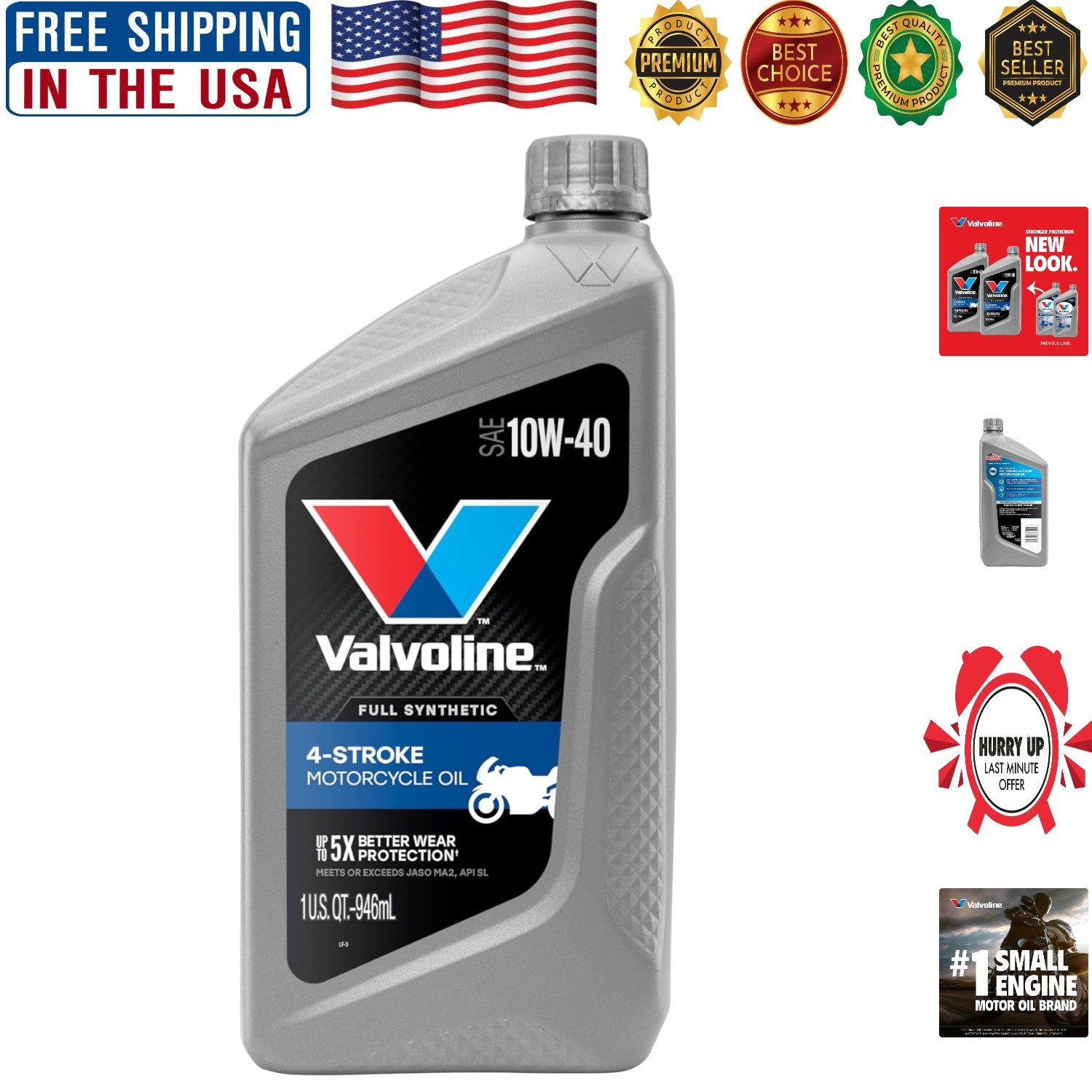 10W-40 Full Synthetic Motorcycle Oil – Superior Performance & Protection