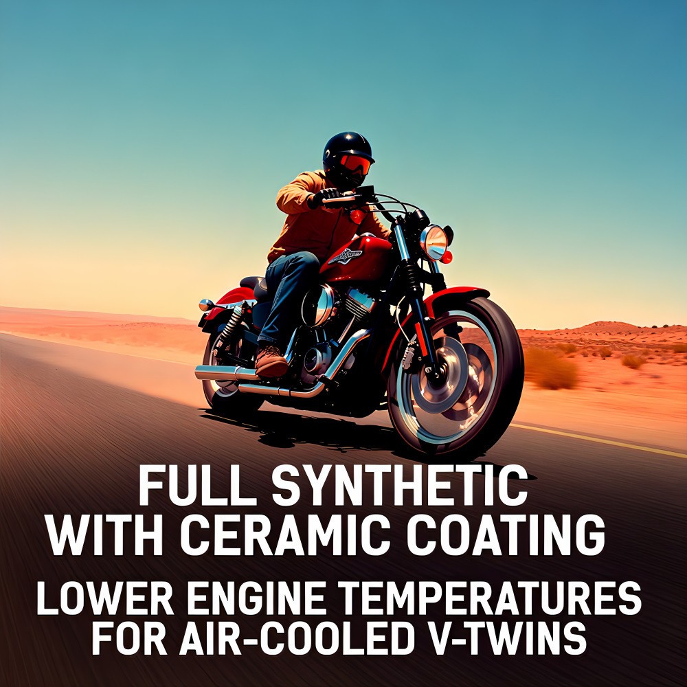 TriboDyn Patented Ceramic 20W-50 Full Synthetic V-Twin Motorcycle Oil – 12 Quart