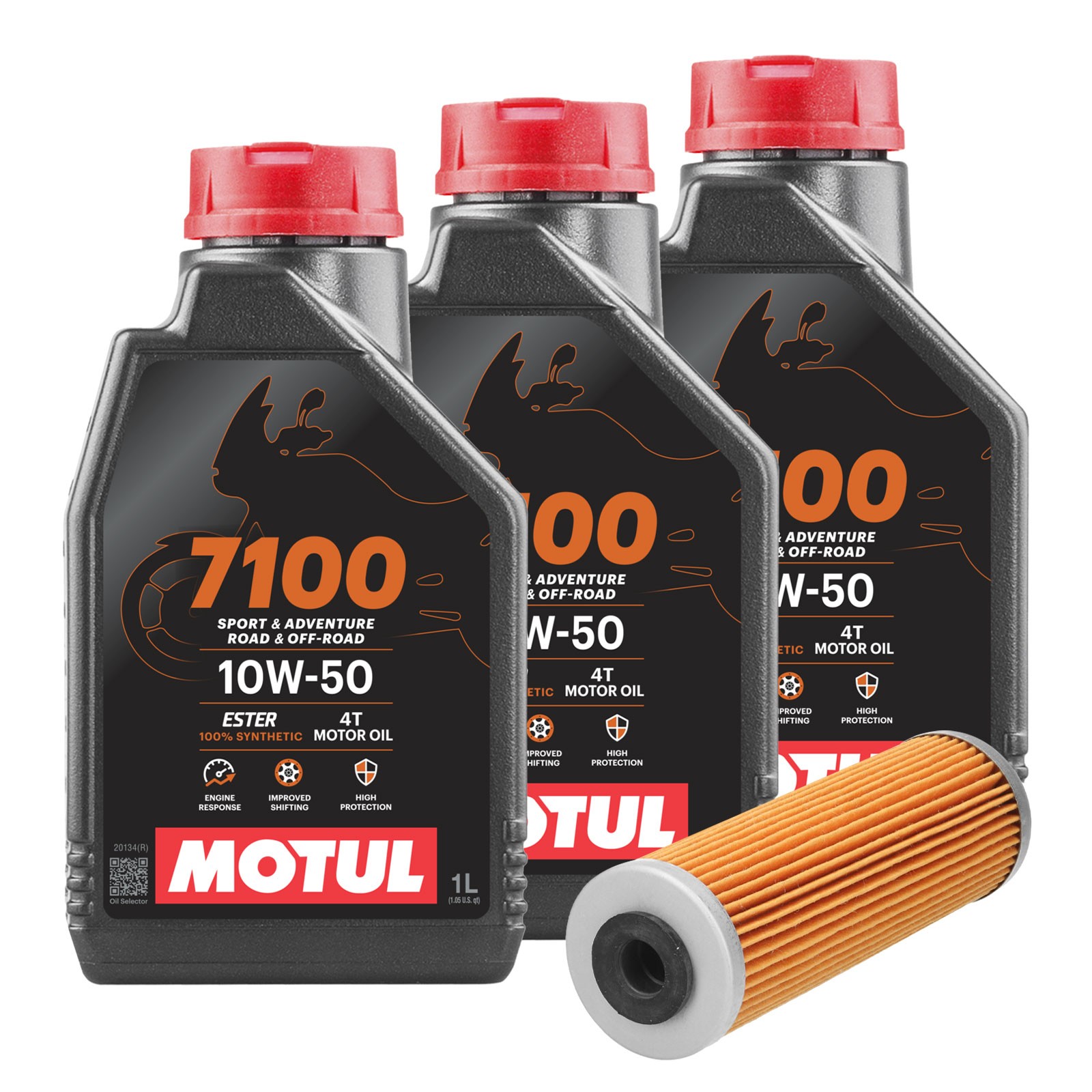 MF1787 KTM 890 Duke 2021/2024 Service – 3L Motul 7100 10W50 Oil + Filter