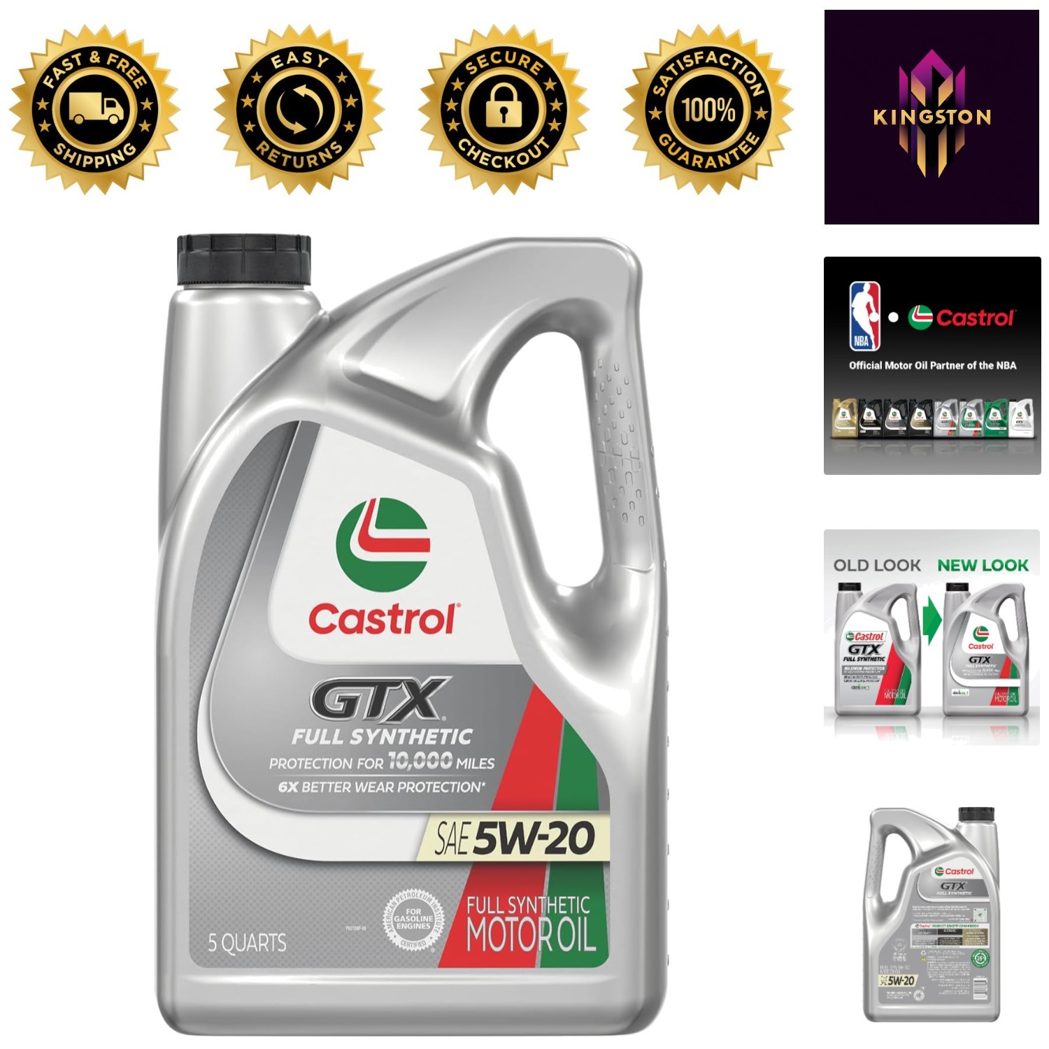 5 Quarts of Full Synthetic 5W-20 Oil – 10,000 Miles Protection & Universal Fit