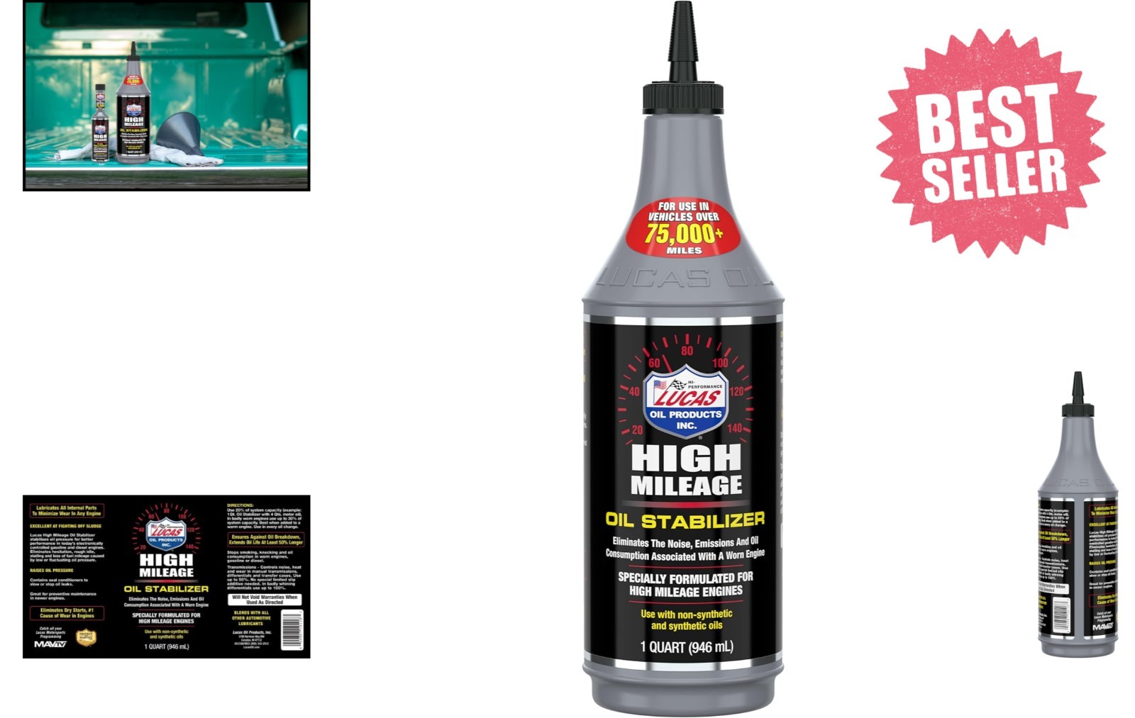 1 Quart Lucas Oil High Mileage Stabilizer – Ultimate Engine Protection Solution