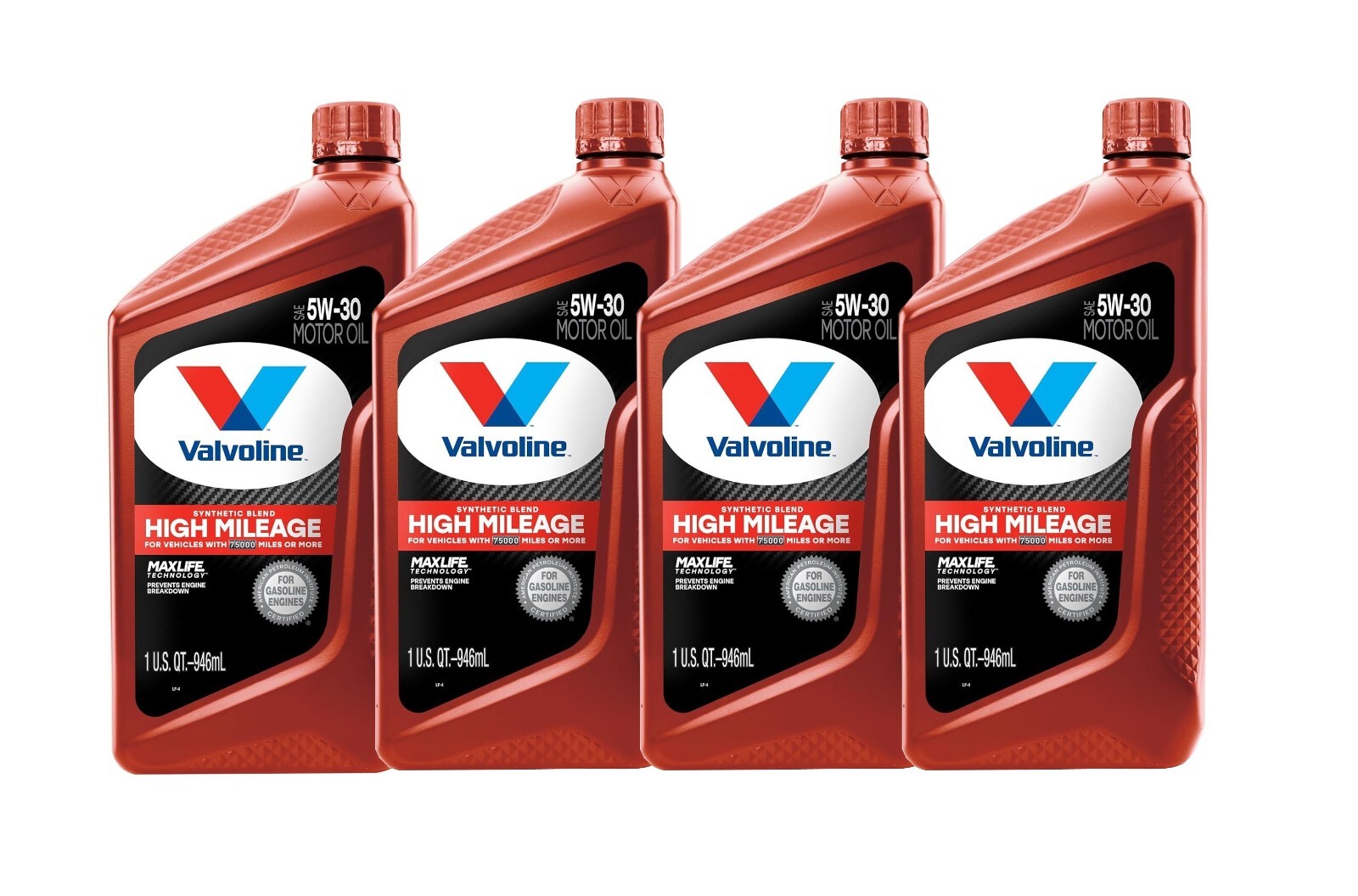 Valvoline 4 Quarts HM MaxLife Technology 5W-30 Synthetic Blend Motor Oil 4 x 1qt