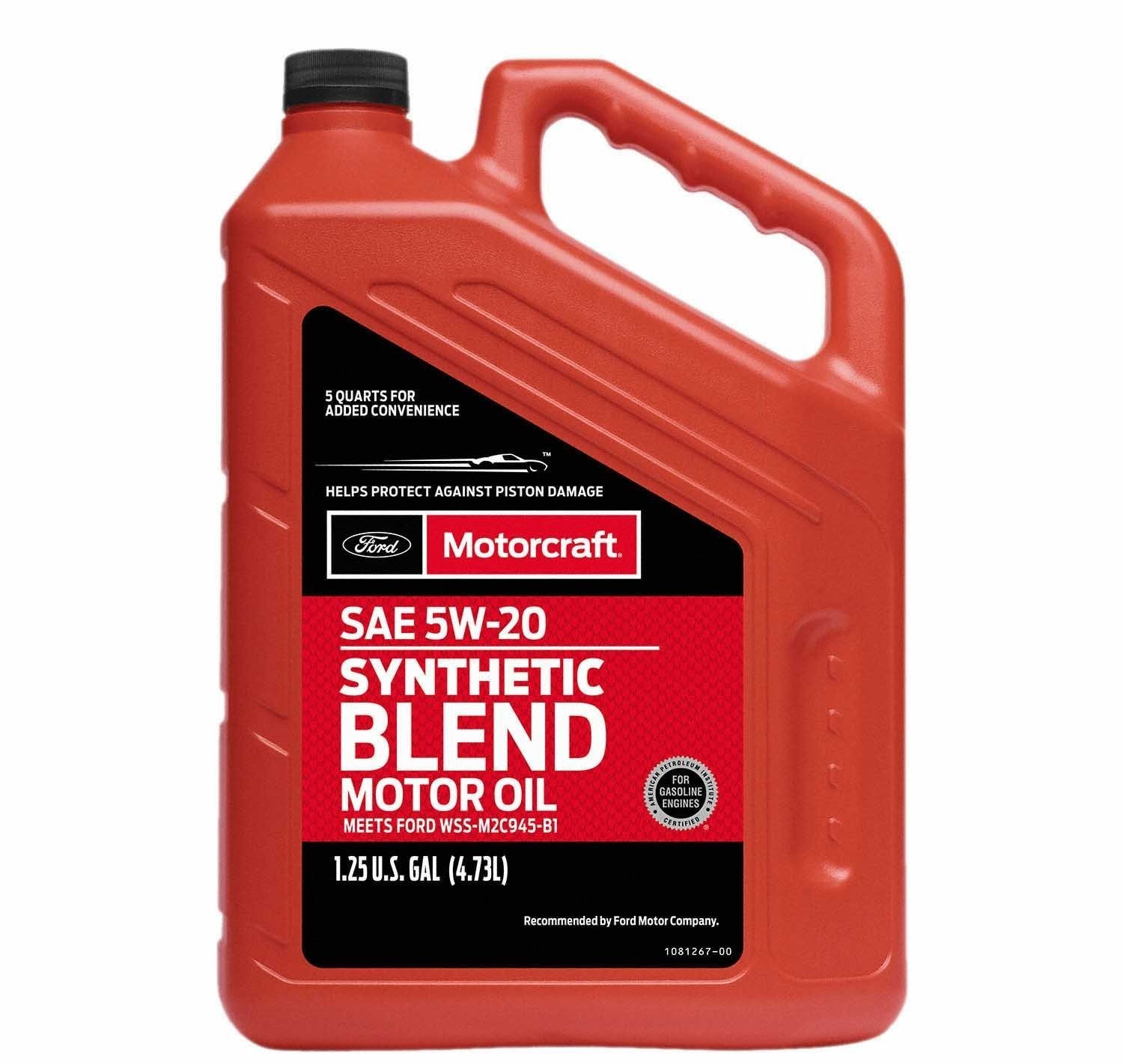 2 PACK- MOTORCRAFT XO5W205Q3SP Premium Synthetic Blend; SAE 5W-20; 5 Qt-SALE