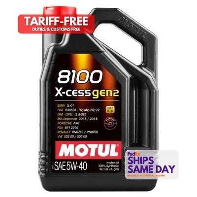 Motul Usa MTL110905, One 8100 X-Cess Gen2 5W-40 5 Liter Bottle Performance Parts
