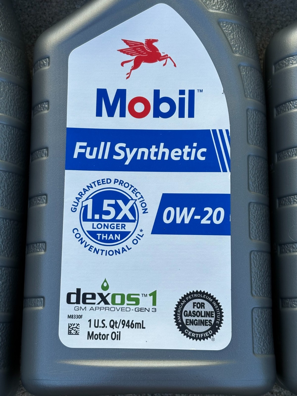CASE OF (6) QUARTS MOBIL 0W-20 FULL SYNTHETIC MOTOR OIL DEXOS GM APPROVED GEN 3