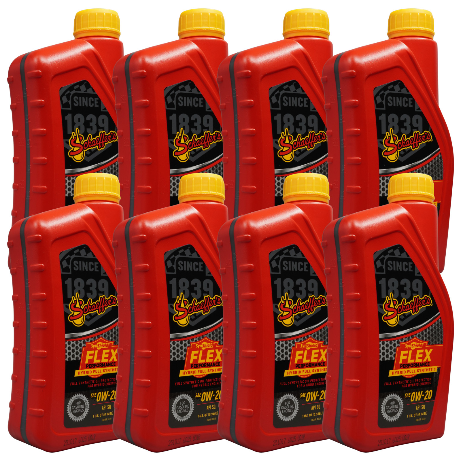Schaffer’s 6025 SynShield Hybrid Full Synthetic 0W-20 Engine Oil, 1 Qt. – 8 Pack