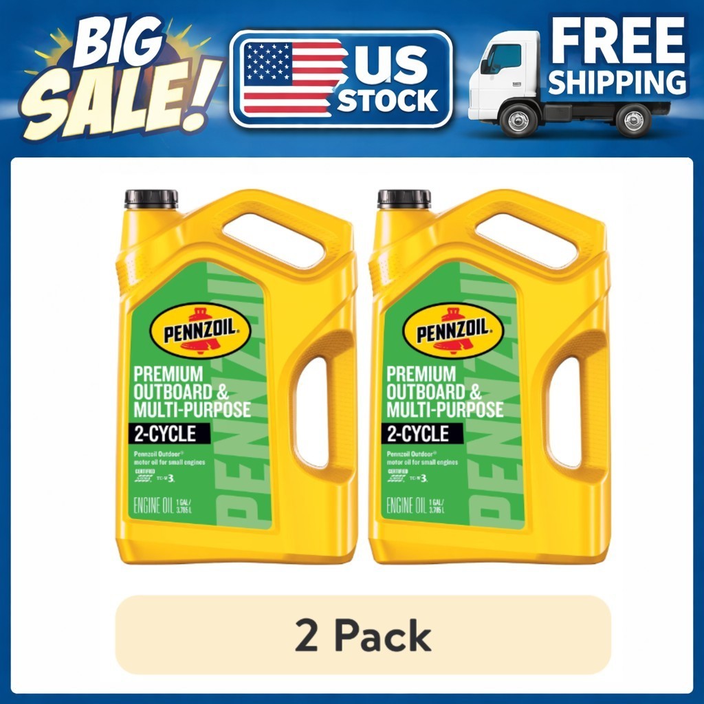 Pennzoil Outdoor Premium 2-Cycle Engine Oil 1 Gal 2 Pack