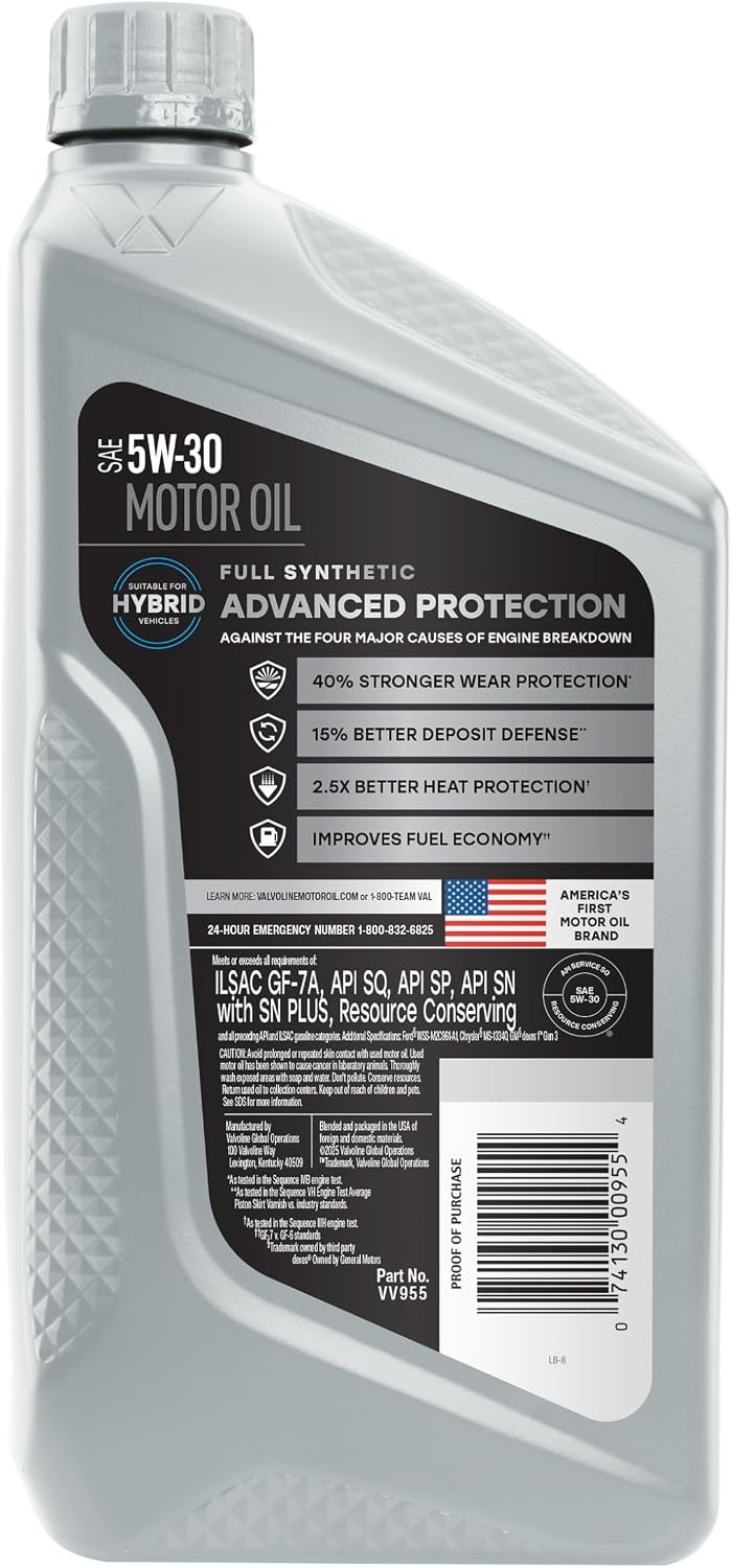 High-Performance 5W-30 Motor Oil – 1 QT Full Synthetic Engine Protection Formula