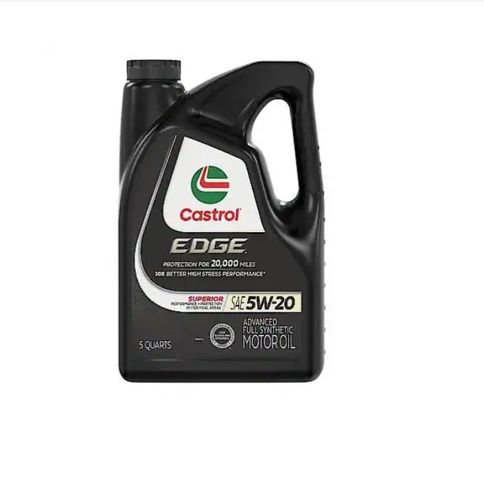 Castrol Edge 5W-20 Full Synthetic Motor Oil, Superior Wear Protection, 5 Quarts