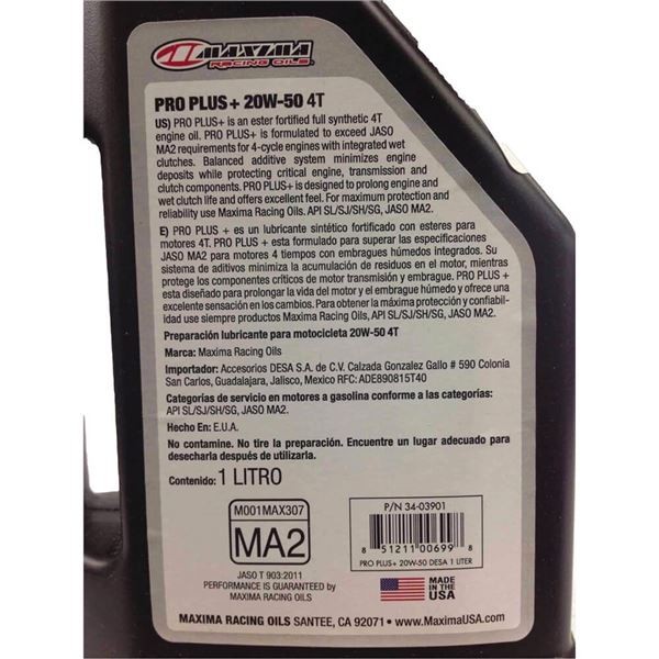 Maxima Pro Plus Synthetic 20W50 Oil | 30-03901