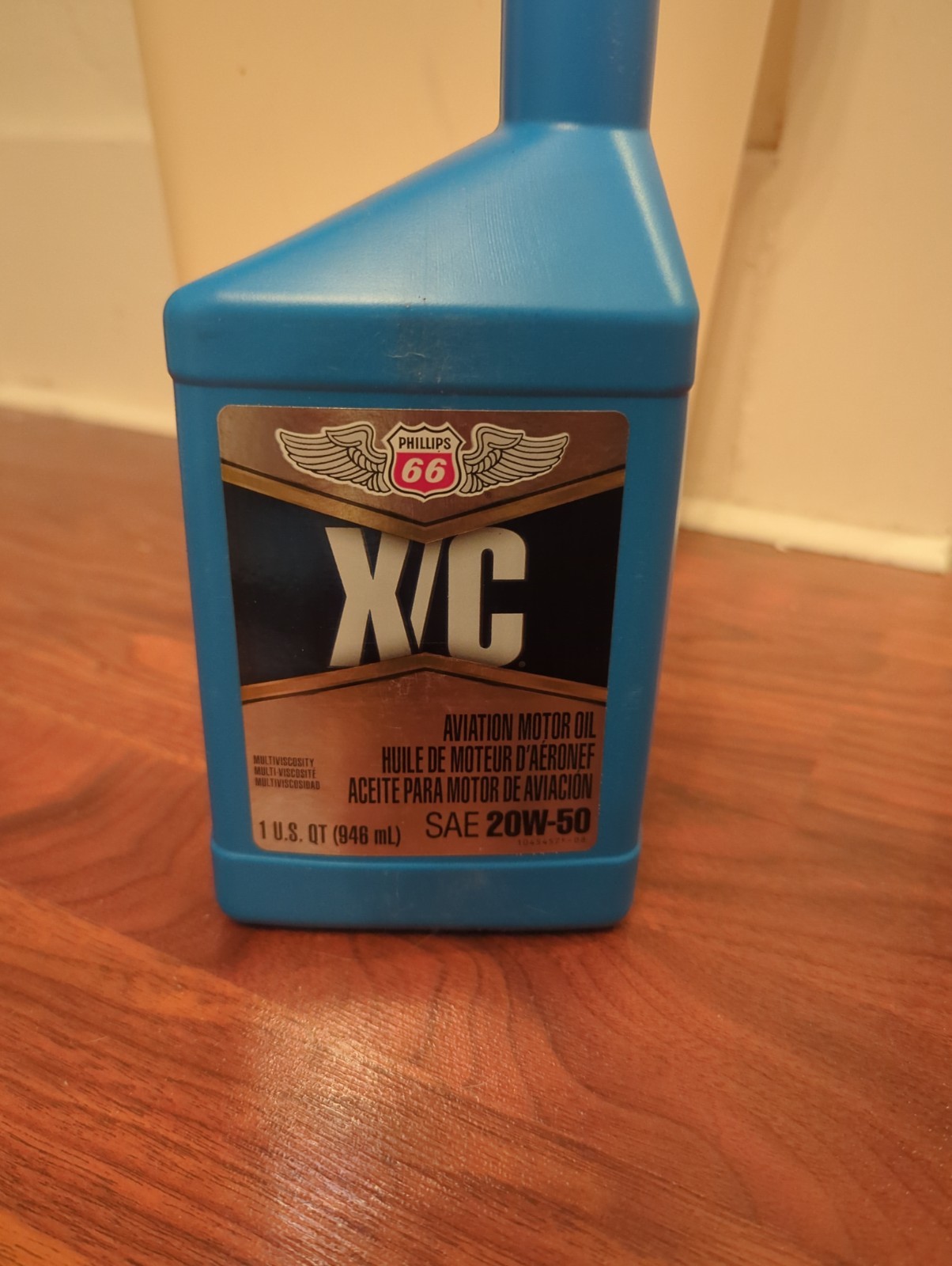 Phillips 66 20W50 X/C Aviation Motor Oil 1045457 (1 Quart)