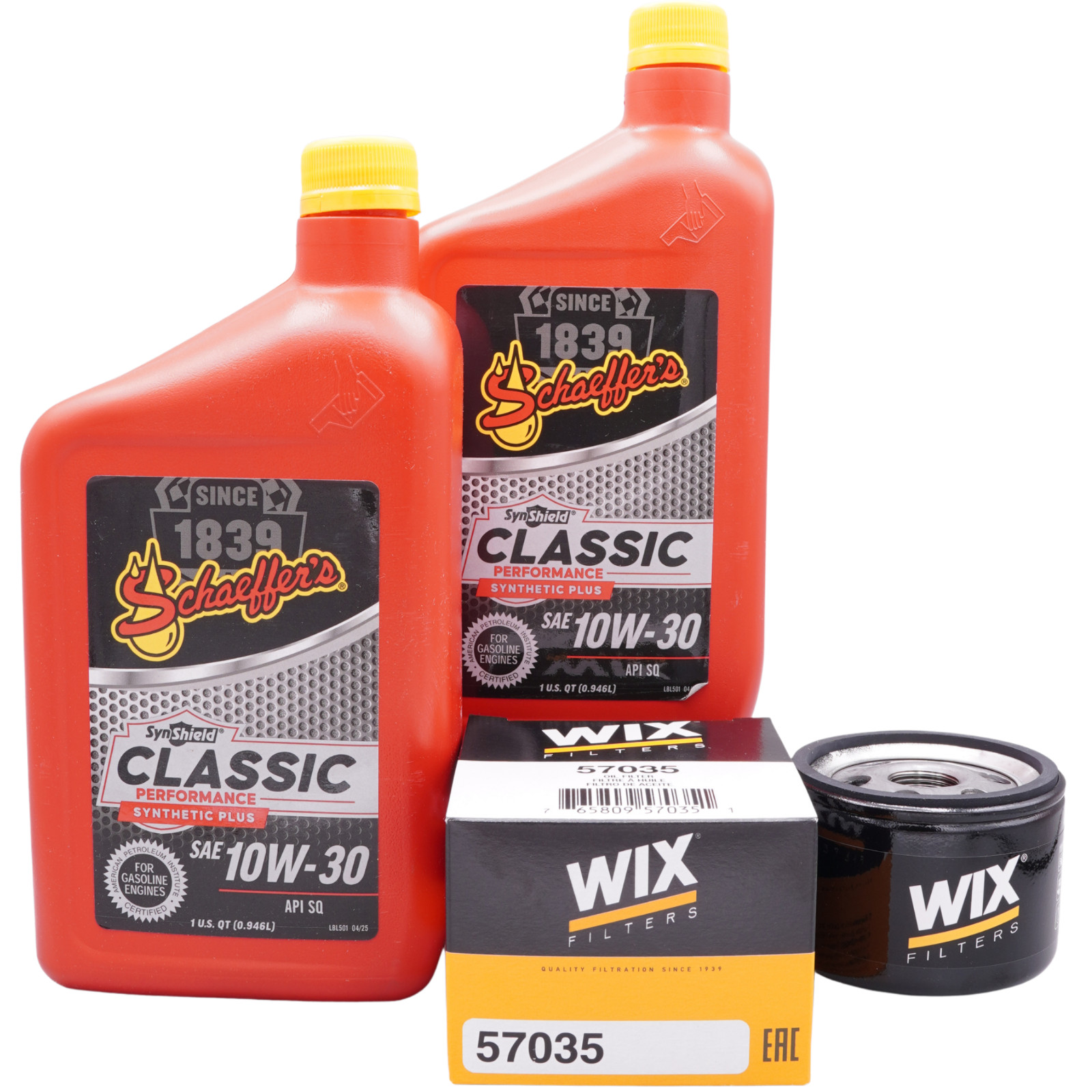 Oil Change Kit for John Deere Applications WIX 57035 Schaeffer 4030-012 10W-30