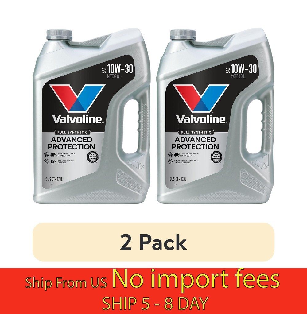 (2 Pack) Valvoline Advanced Protection 10W-30 Full Synthetic 5QT…(wa)