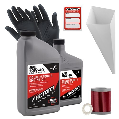 Factory Racing Parts 10W40 1.5 QT Oil Change Kit For Suzuki AN400 Burgman