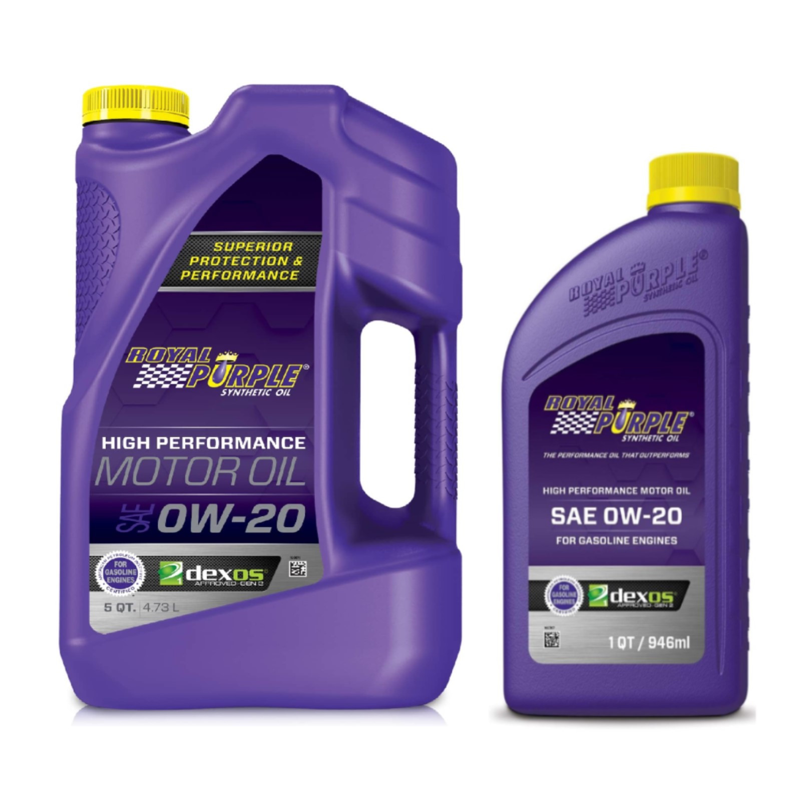 Royal Purple Multi-Grade 0W-20 High Performance Motor Oil 5 Qt Jug & 1 Qt Bottle