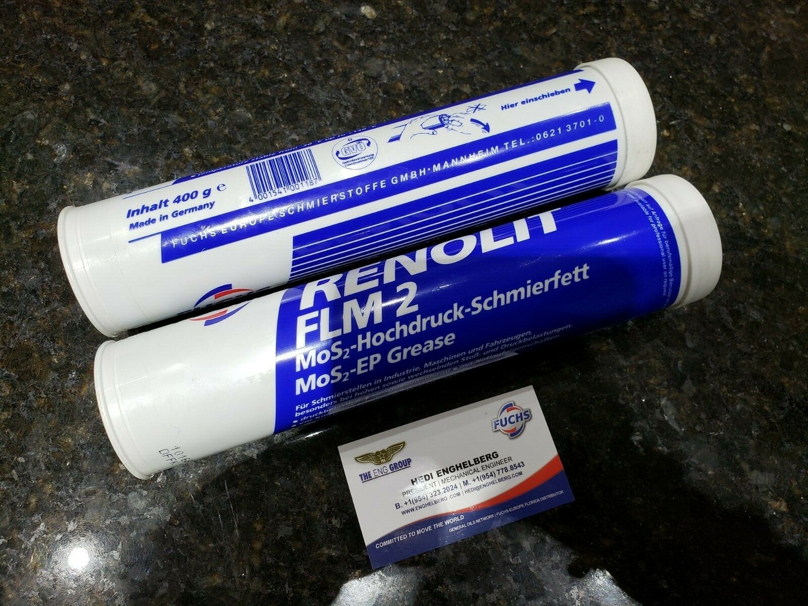 ENG-FUCHS RENOLIT FLM 2 | BLACK EP MULTIPURPOSE GREASE W/SOLIDS (1KG) 2X500GR