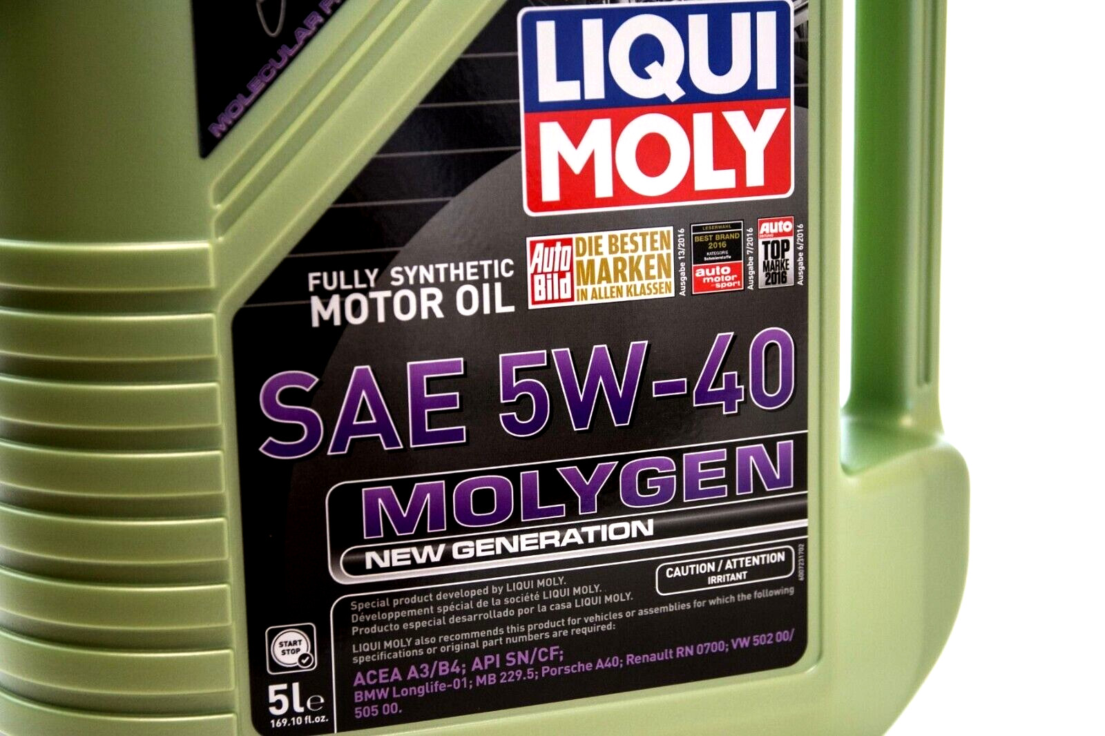Liqui Moly Molygen SAE 5W-40 Fully Synthetic New Generation Engine Oil, 10 Liter