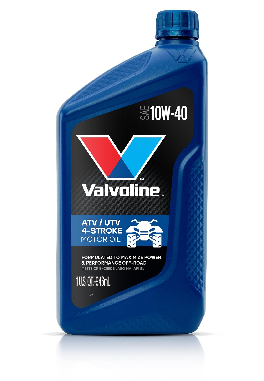 Valvoline 4-Stroke ATV/UTV SAE 10W-40 Motor Oil 1 QT, 1 Case of 6, Gold