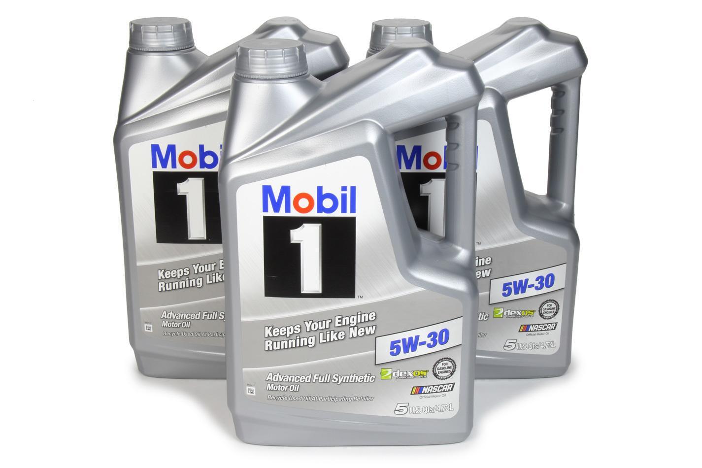 Mobil 1 124317, Set of 3 5W30 Synthetic Oil Case 3X5 Qt Bottles Dexos Performanc