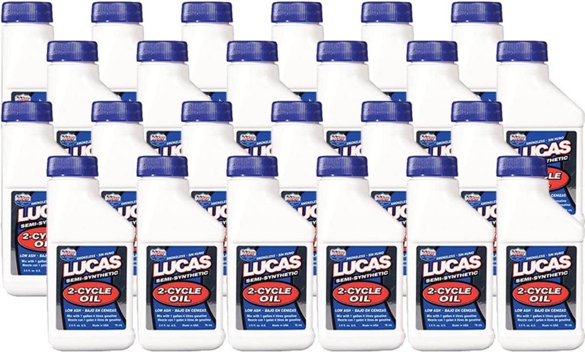 Lucas Oil 10058 Semi-Synthetic 2-Cycle Oil, 2.6 fl oz 24-pack