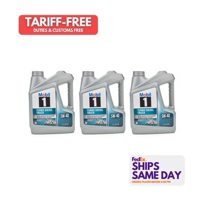 Mobil 1 127097, Set of 3 5W40 Turbo Diesel Oil Case 3 X 1 Gallon Performance Par
