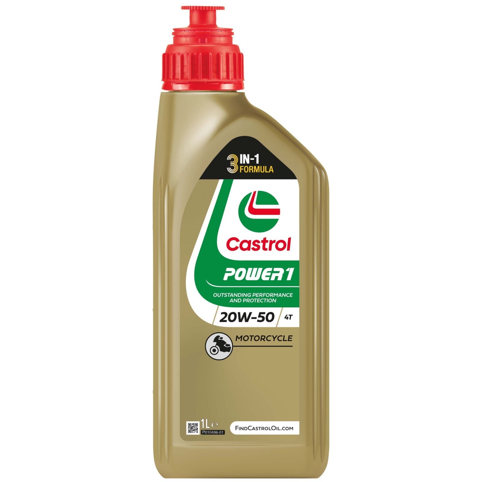 3LT OLIO MOTORE LUBRIFICANTE MINERALE CASTROL POWER 1 4T 20W50 PER MOTO CUSTOM
