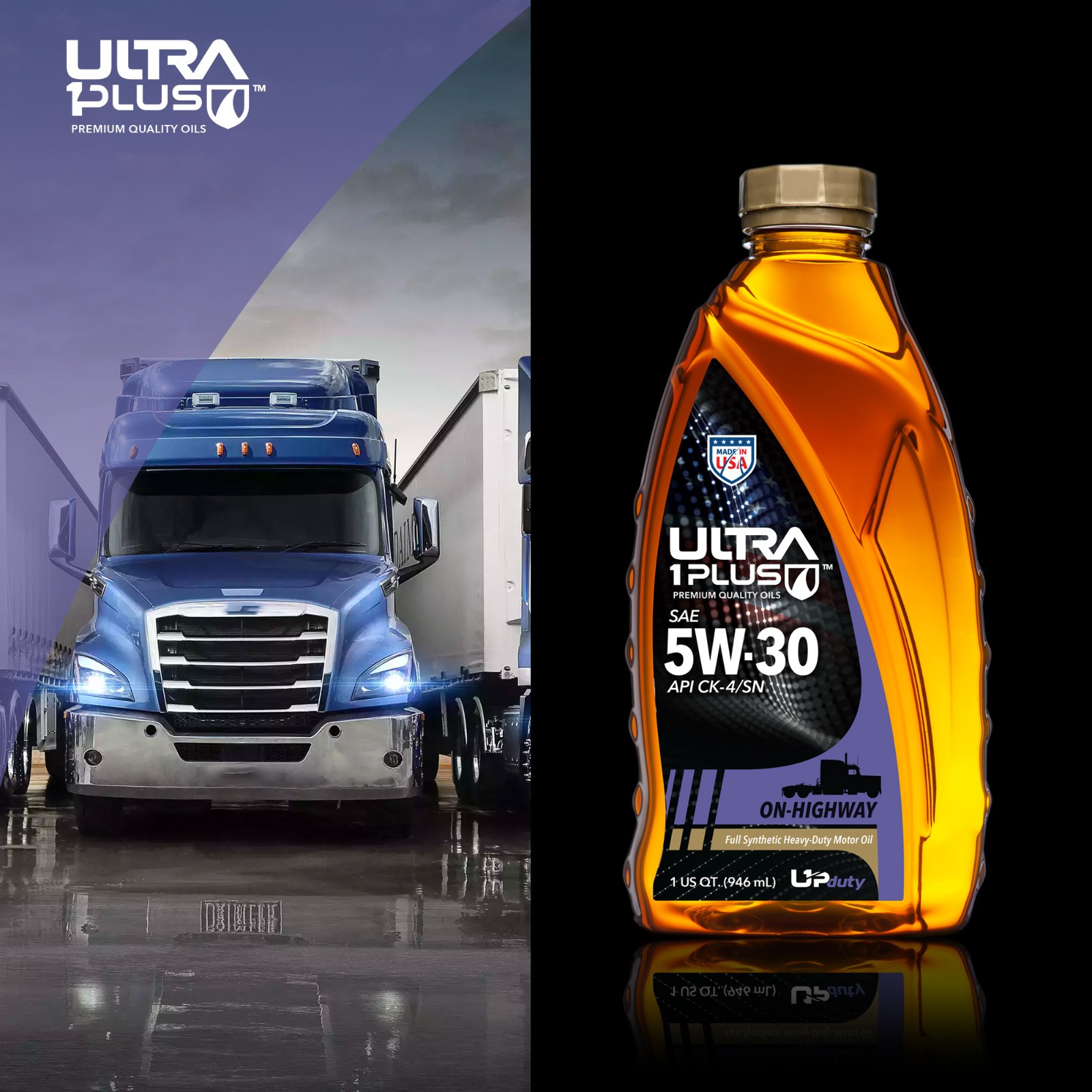 Ultra1Plus SAE 5W-30 Full Synthetic Diesel Motor Oil API CK-4/SN (6 QTS)