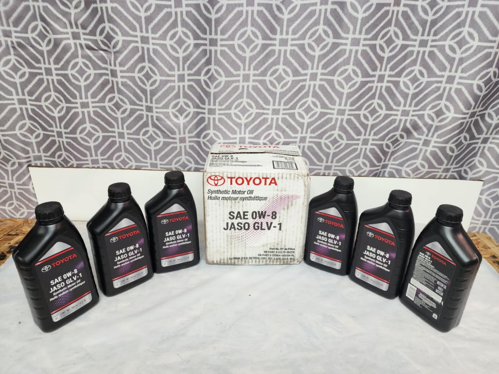 TOYOTA/LEXUS SAE 0W-8 JASO GLV-1 CASE OF 6 QUARTS 00279-08QTE-01