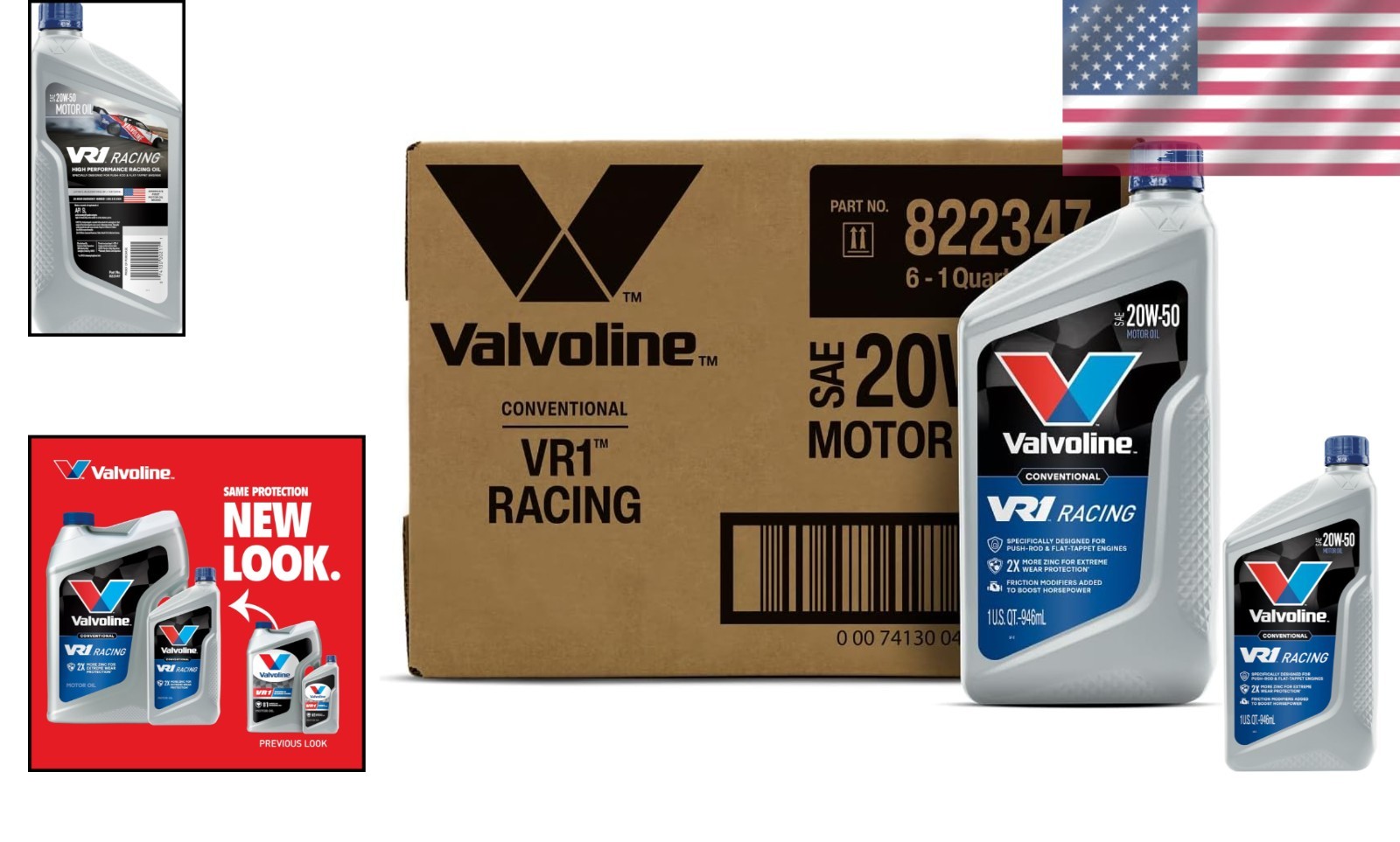VR1 Racing SAE 20W-50 Oil – Case of 6 Quart Bottles