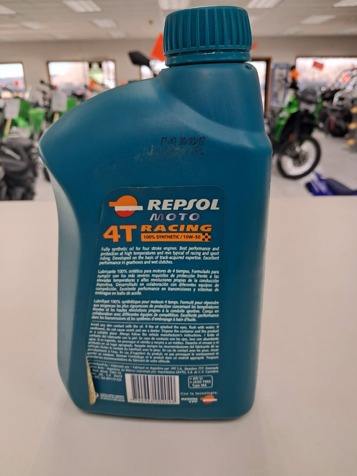 Repsol Moto Full Synthetic 10w-50 4T Racing Engine Oil. 1 QT.