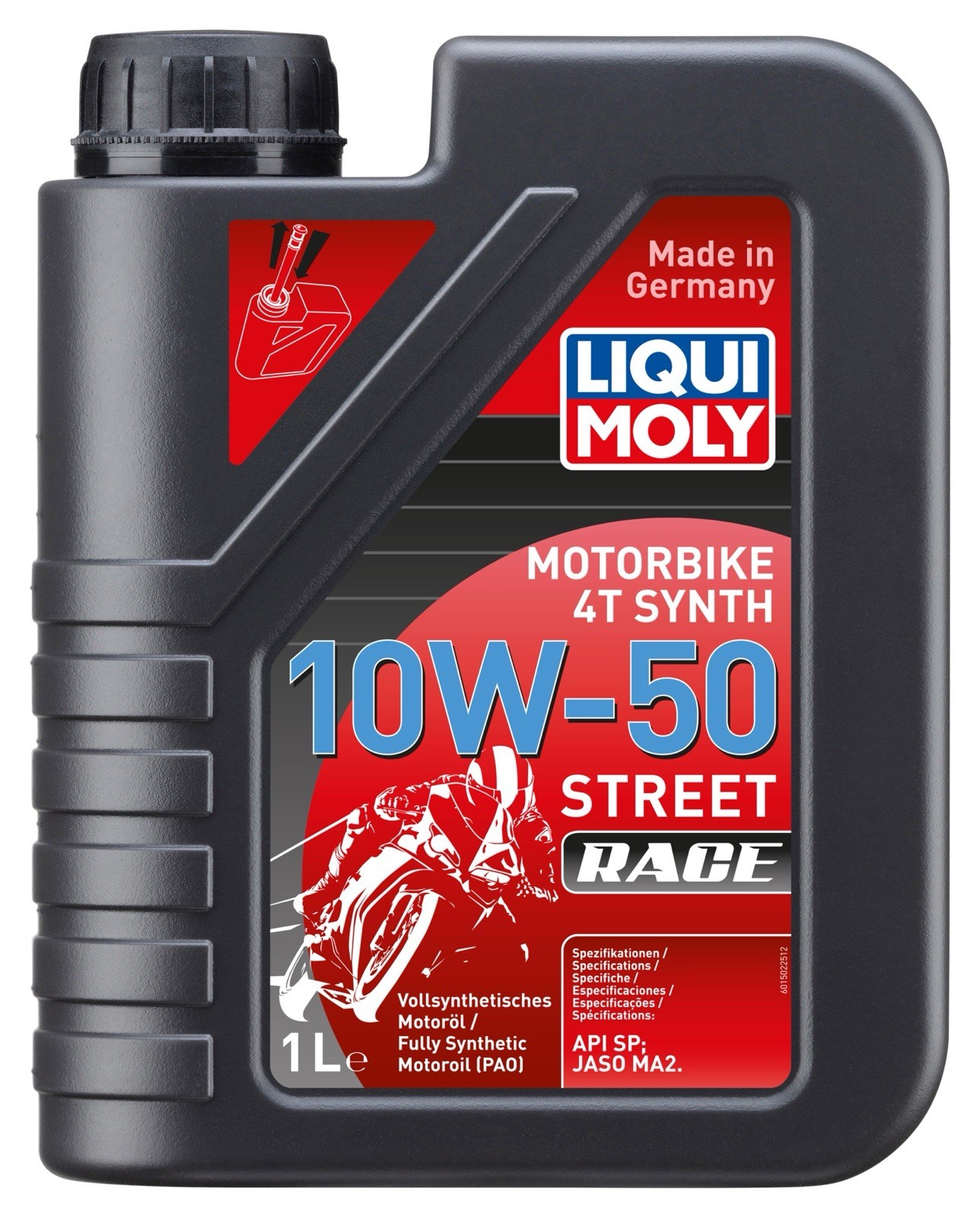 1502 LIQUI MOLY MOTORCYCLE ENGINE OIL 4T Synth 10W-50 RACE 1 LITER