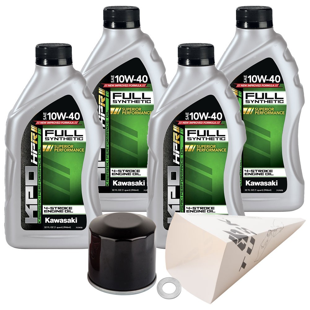 Tusk 4-Stroke Oil Change Kit Kawasaki KPO Full Synthetic 10W-40 Teryx & Ridge