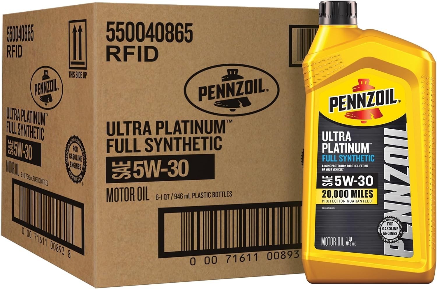 Ultimate Engine Protection: Ultra Platinum Full Synthetic 5W-30, 6 Pack Bundle
