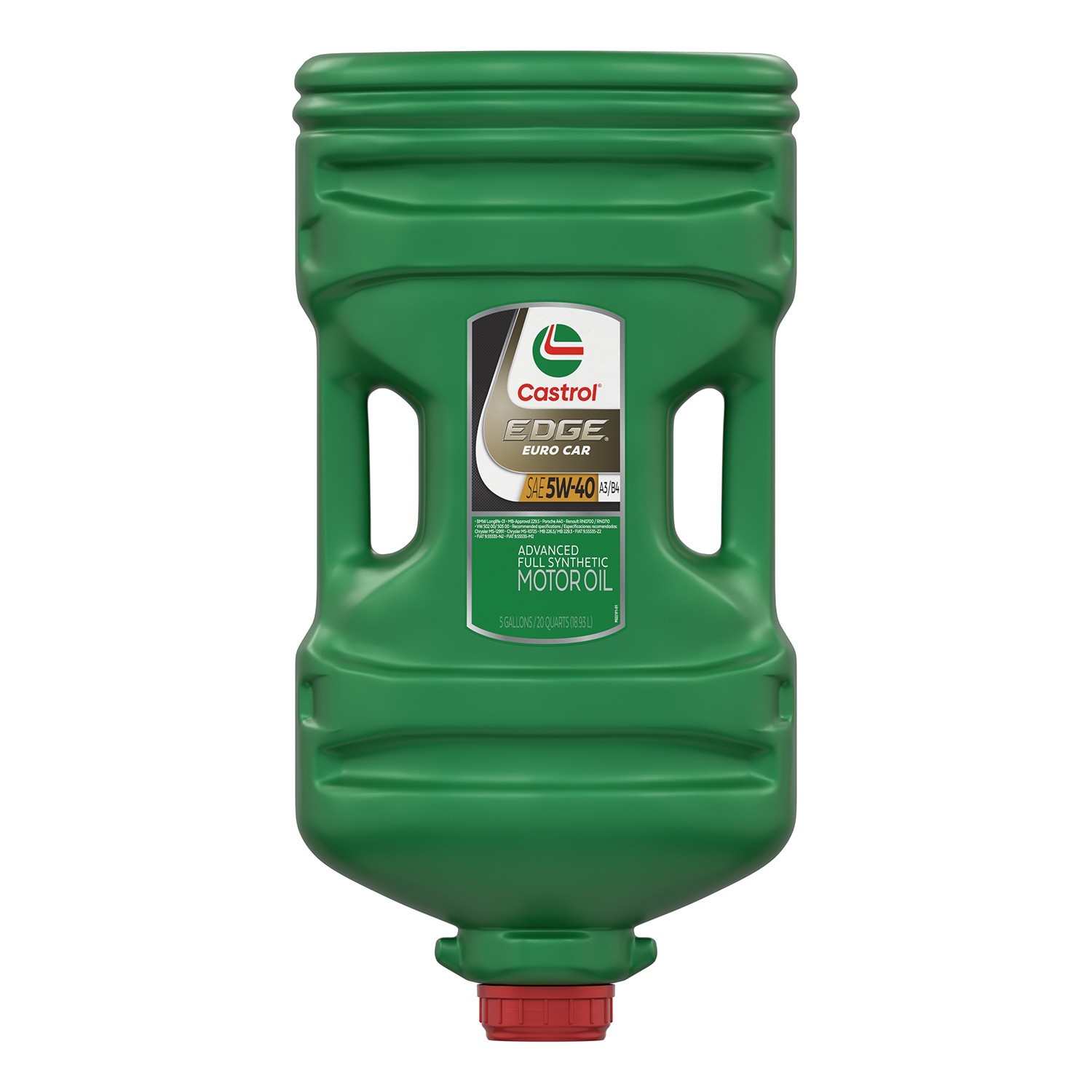 Castrol EDGE Euro Car A3/B4 5W-40 Full Synthetic Motor Oil, 1-5 Gallon ePod Jug