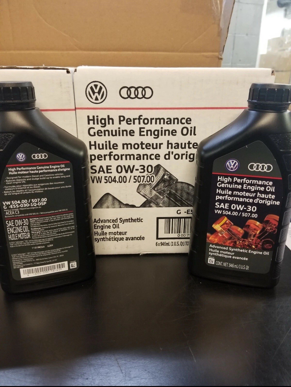 High Performance Genuine Audi Volkswagen Engine Oil 0W-30 G-E55-030-1Q-DSP 6QT