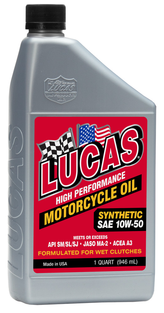 LUCAS 10W-50 Full-Synthetic High-Performance 4T 4-Stroke Engine Motor Oil 1QT