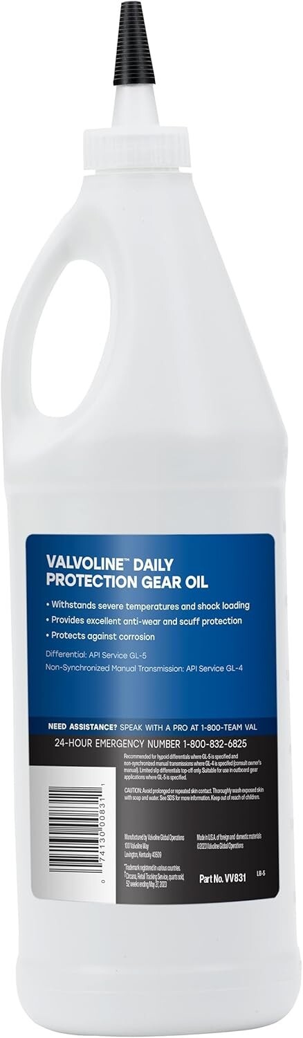 High Performance SAE 80W-90 Gear Oil 1 QT