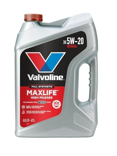 High Mileage Full Synthetic 5W-20 Motor Oil – 5 Quart for Cars & Trucks
